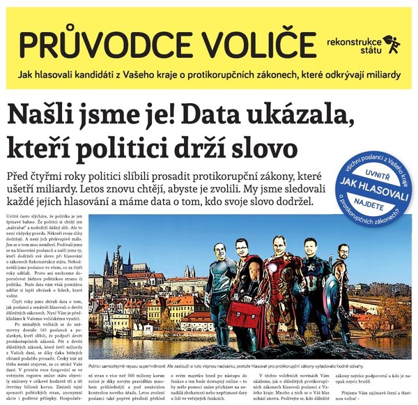 Průvodce voliče: Jak o protikorupčních zákonech hlasovali kandidáti ve Vašem kraji?